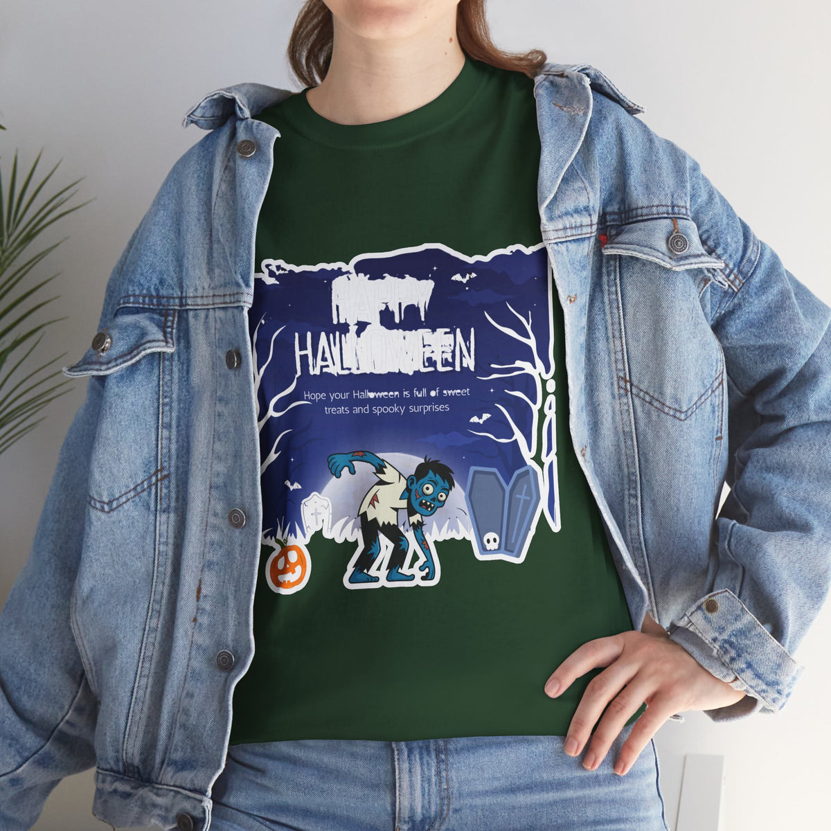 Happy Halloween Cute Witch T-Shirt — Halloween Graphic Tee for Kids & Adults