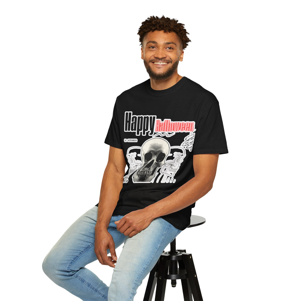 Happy Halloween Skull T-Shirt — Graphic Halloween Tee