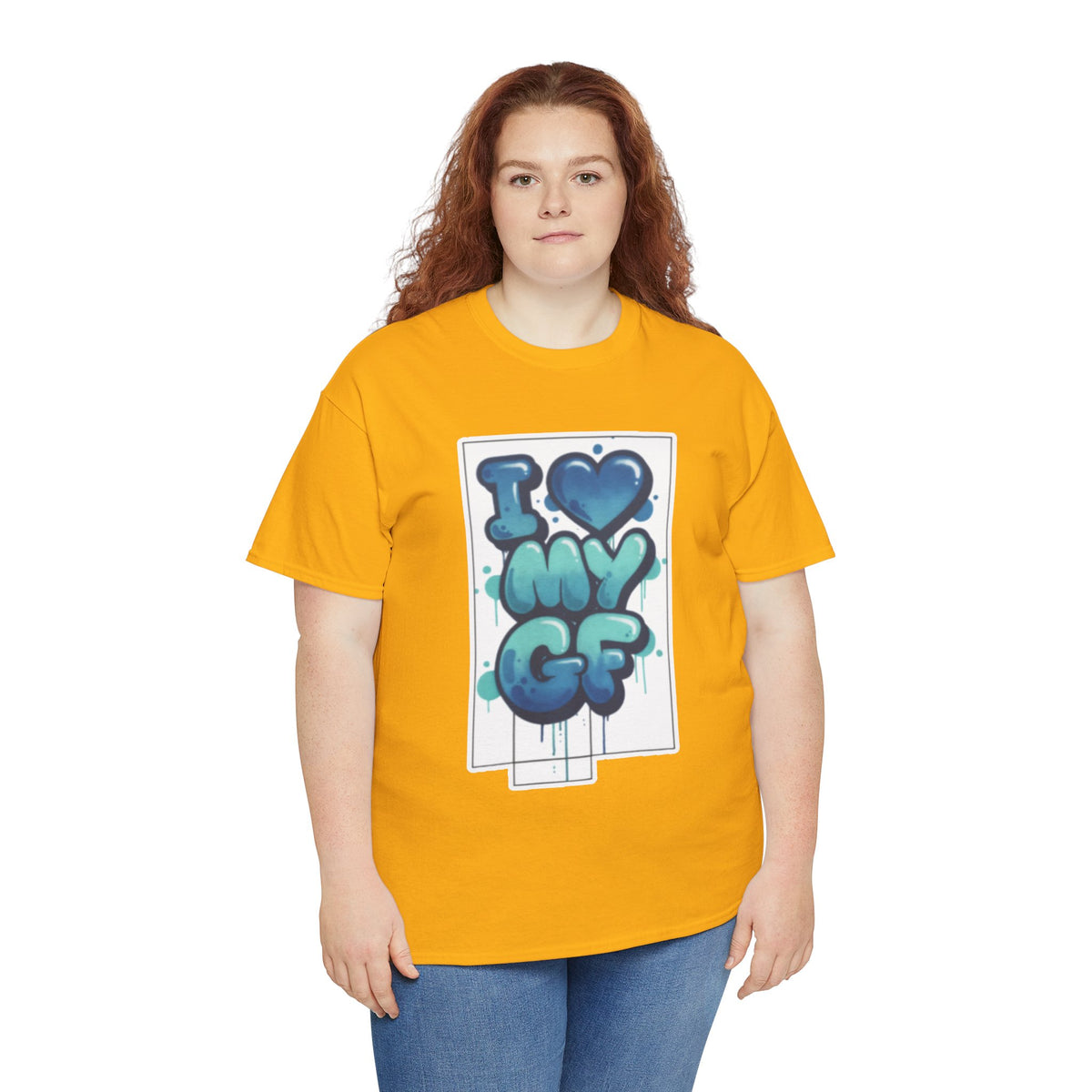 I LOVE My GF T-Shirt — Cute Blue Graffiti Love Tee for Girlfriend Gifts