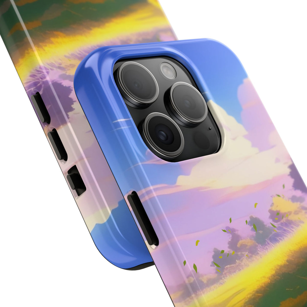 Scenic Sunset Field Tough Phone Case — Pastel Sky Landscape iPhone Case