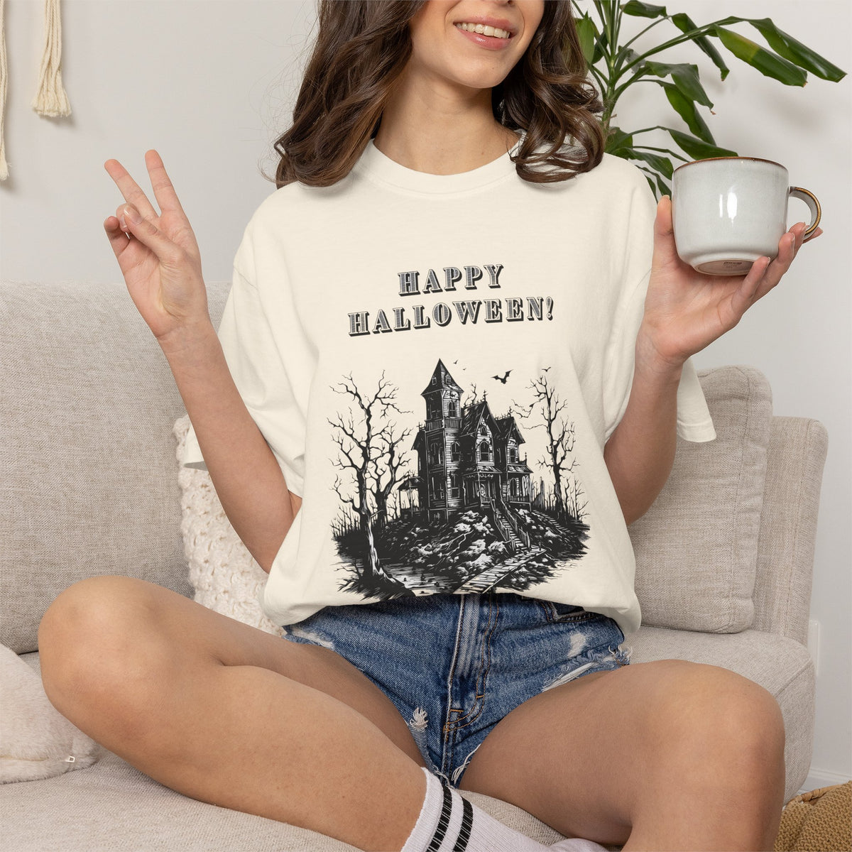 Happy Halloween Haunted House T-Shirt