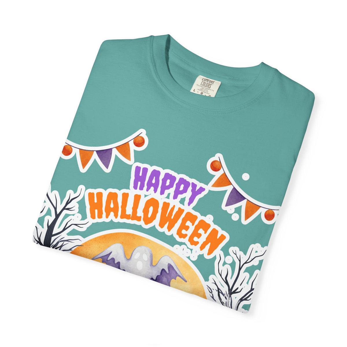Happy Halloween T-Shirt — Ghost & Pumpkin Halloween Tee