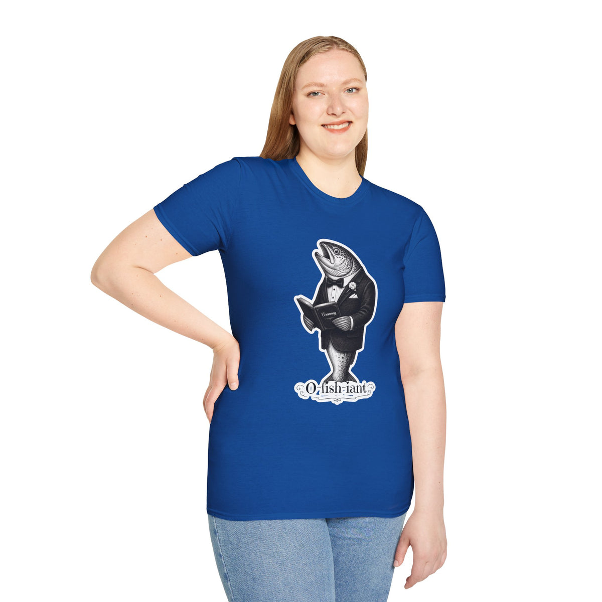 Salmon Gentleman T-Shirt — Dapper Fish Graphic Tee