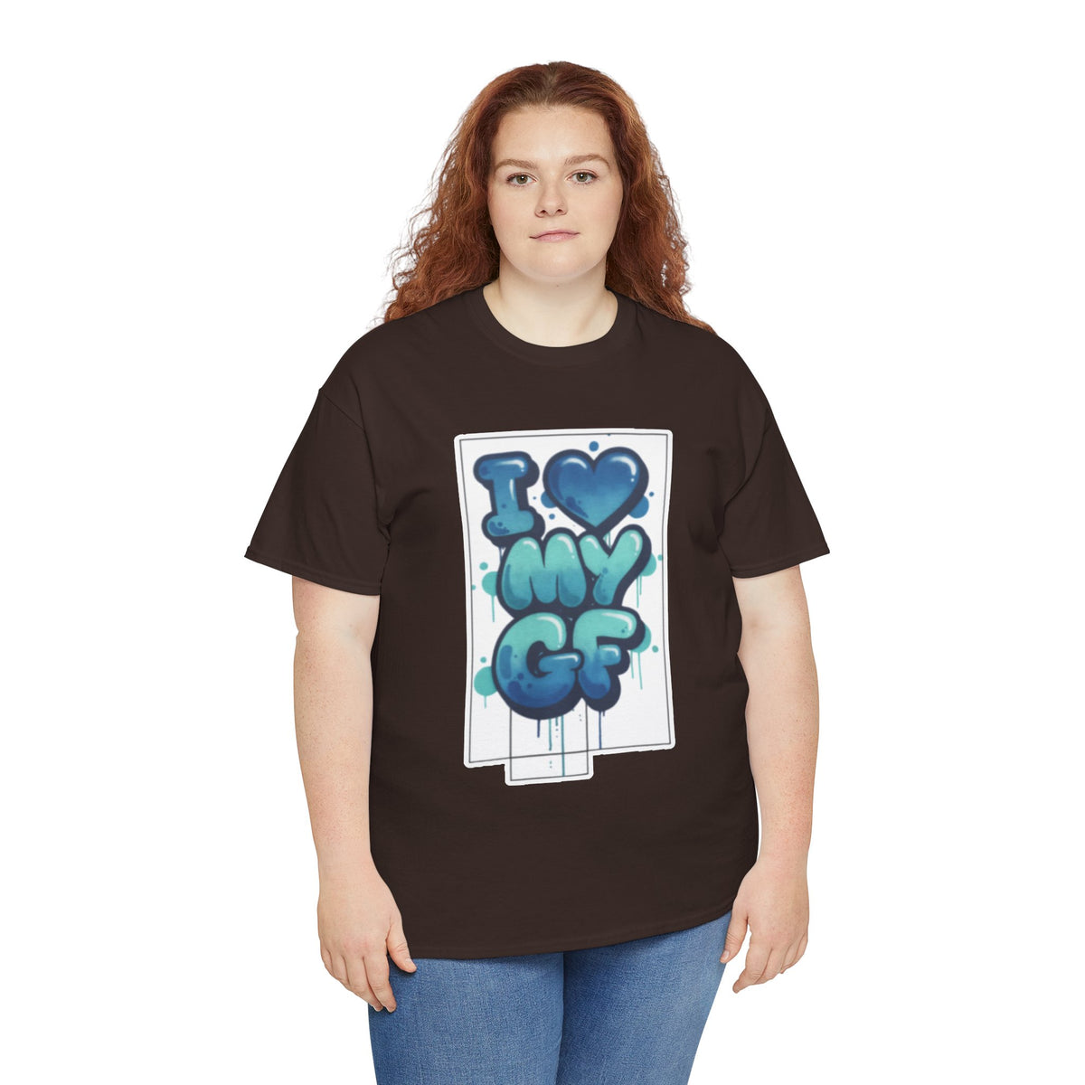 I LOVE My GF T-Shirt — Cute Blue Graffiti Love Tee for Girlfriend Gifts