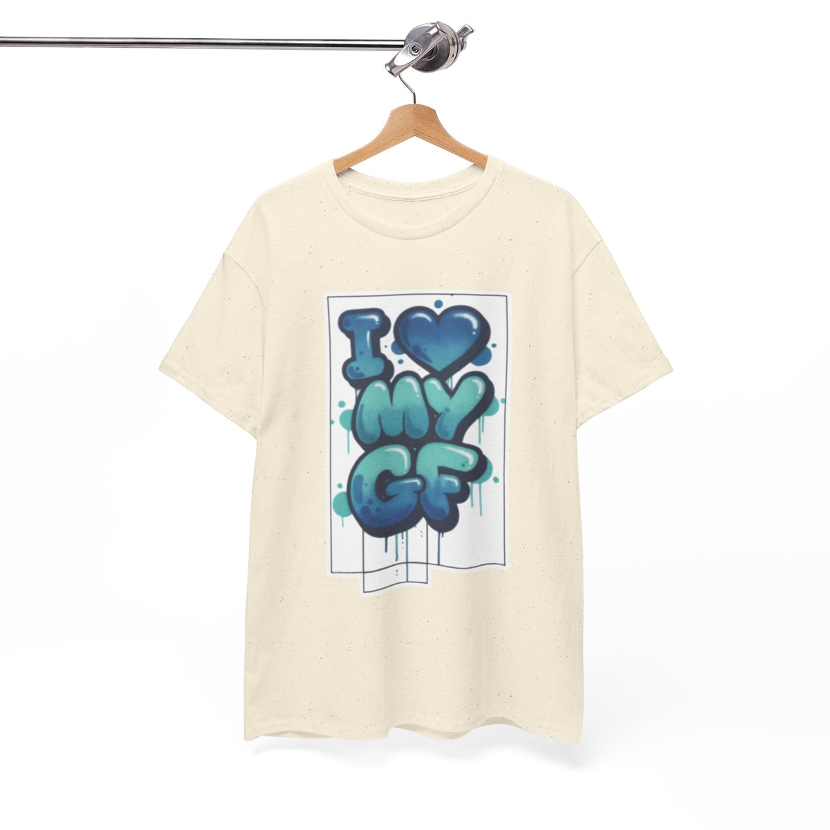 I LOVE My GF T-Shirt — Cute Blue Graffiti Love Tee for Girlfriend Gifts