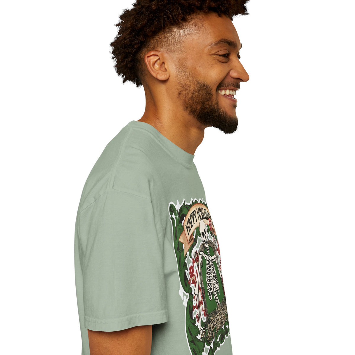 Happy Halloween Skeleton T-Shirt — Vintage Trick or Treat Graphic Tee