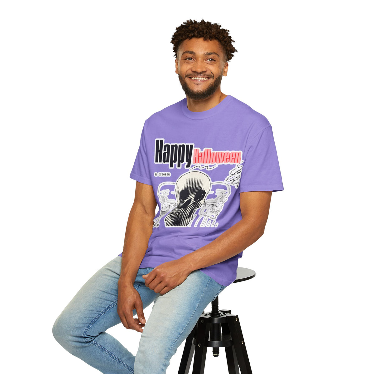 Happy Halloween Skull T-Shirt — Graphic Halloween Tee