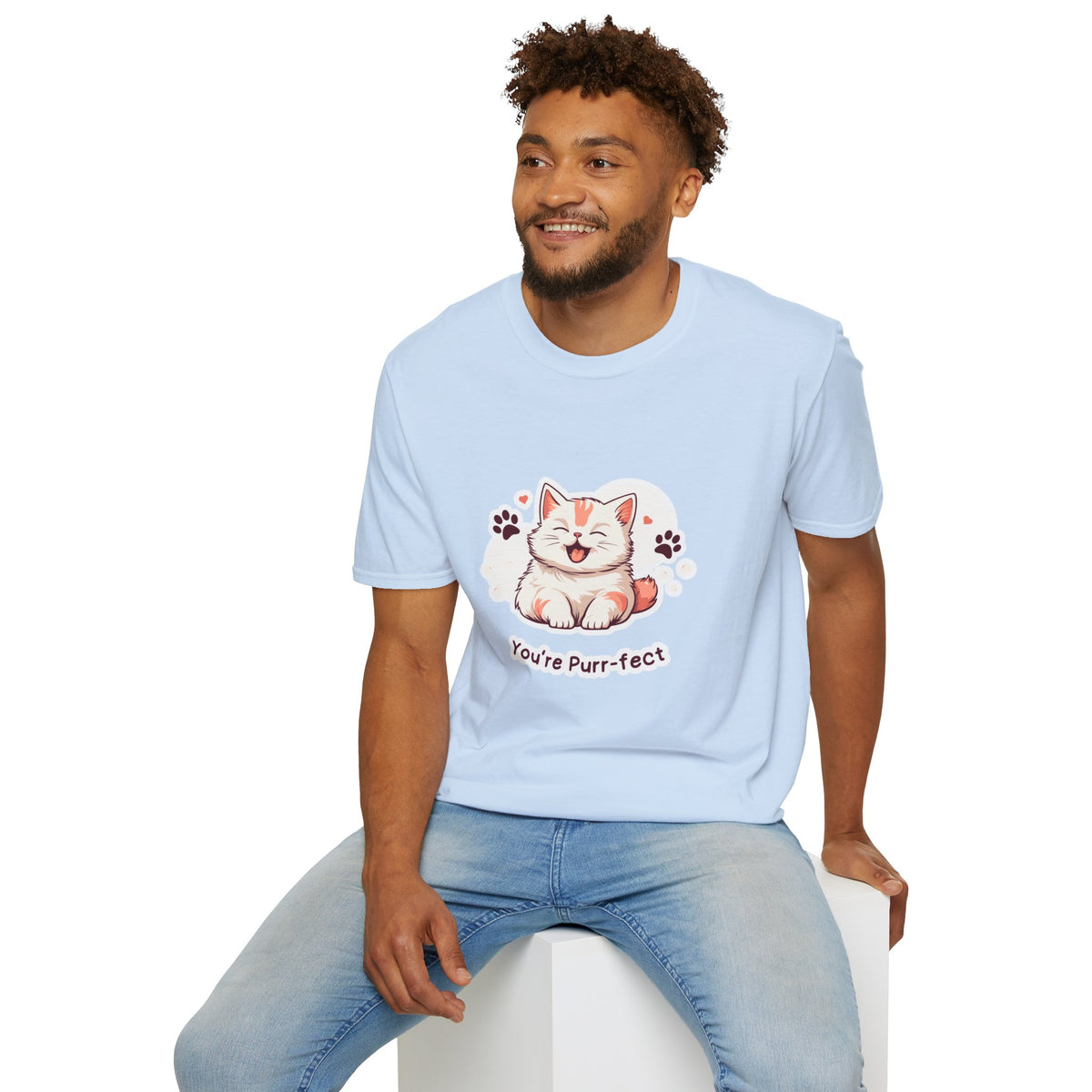 Cat T-Shirt — Cute 'You're Purr-fect' Kitten Graphic Tee