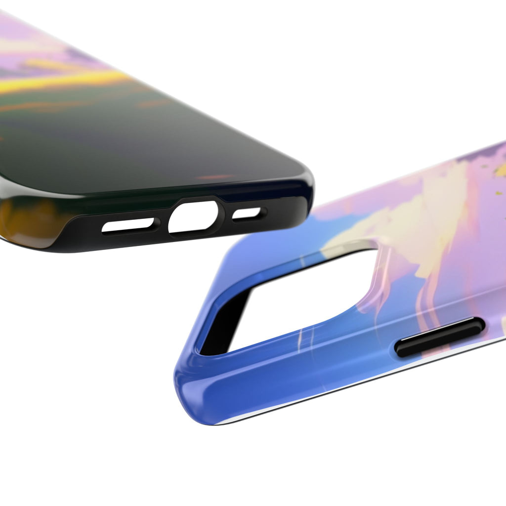 Scenic Sunset Field Tough Phone Case — Pastel Sky Landscape iPhone Case