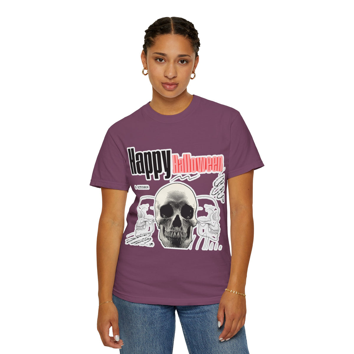 Happy Halloween Skull T-Shirt — Graphic Halloween Tee