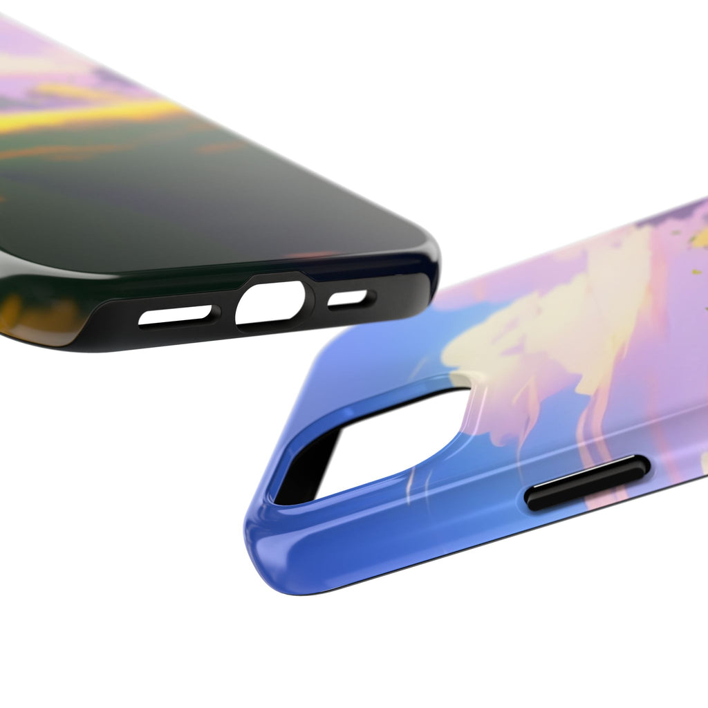 Scenic Sunset Field Tough Phone Case — Pastel Sky Landscape iPhone Case