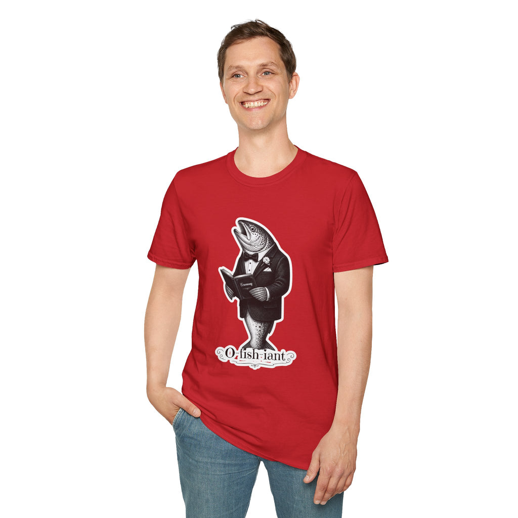 Salmon Gentleman T-Shirt — Dapper Fish Graphic Tee